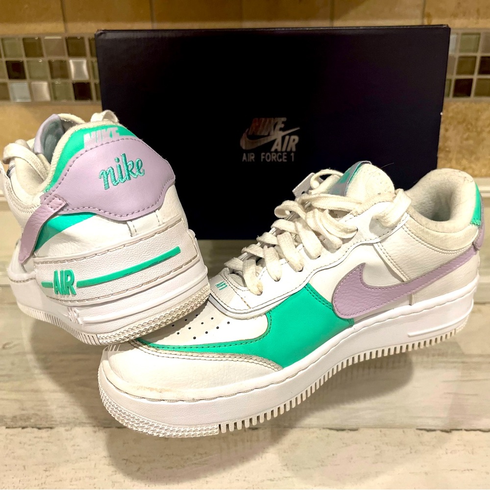 NIKE Shoes ~ Women’s Air Force 1 Shadow ~ White / Infinite Lilac ~ Size 9.5